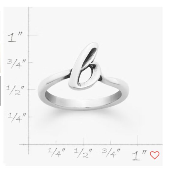 James Avery Script Initial B Ring | Sterling Silver | Size 6 | EUC - Picture 2 of 7